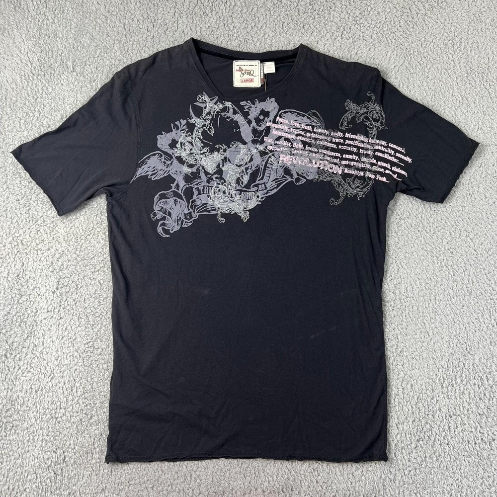 Triple Five‎ Soul T-Shirt Men's Large Black Graphic Revolution Streetwear NWT